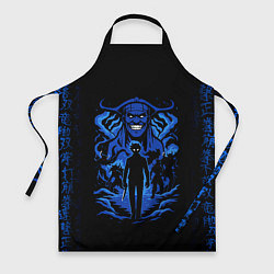 Фартук кулинарный Поднятие уровня в одиночку с иероглифами, цвет: 3D-принт