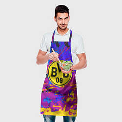 Фартук кулинарный Borussia абстрактные краски, цвет: 3D-принт — фото 2