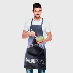 Фартук кулинарный Уэнсдей и вещь на могиле Wednesday, цвет: 3D-принт — фото 2