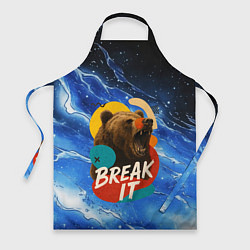 Фартук кулинарный Break it злой медведь, цвет: 3D-принт