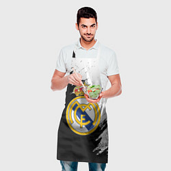 Фартук кулинарный Real Madrid текстура штрихи, цвет: 3D-принт — фото 2