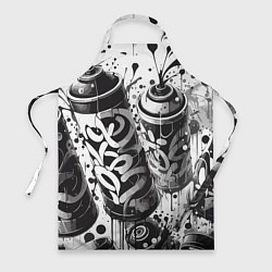 Фартук кулинарный Баллончики с краской - граффити, цвет: 3D-принт