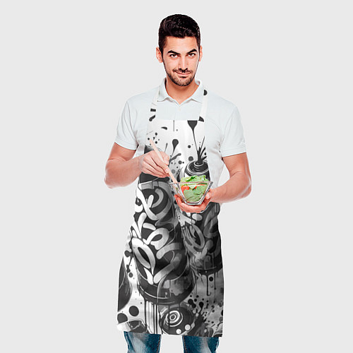 Фартук Баллончики с краской - граффити / 3D-принт – фото 2