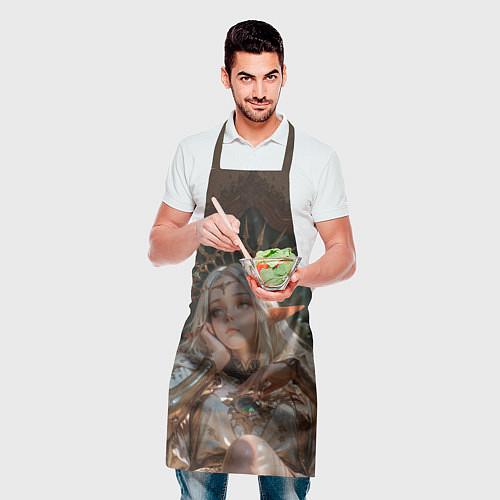 Фартук Беловолосая королева эльфов на троне / 3D-принт – фото 2