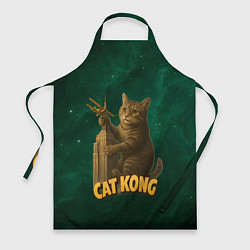 Фартук кулинарный Cat Cong пародия на Кинг Конг, цвет: 3D-принт