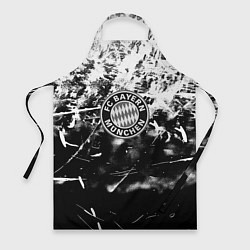 Фартук кулинарный Bayern Mnchen черно белая бумага, цвет: 3D-принт