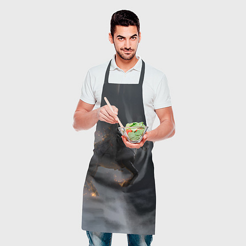 Фартук Летящая лошадь с искрами / 3D-принт – фото 2