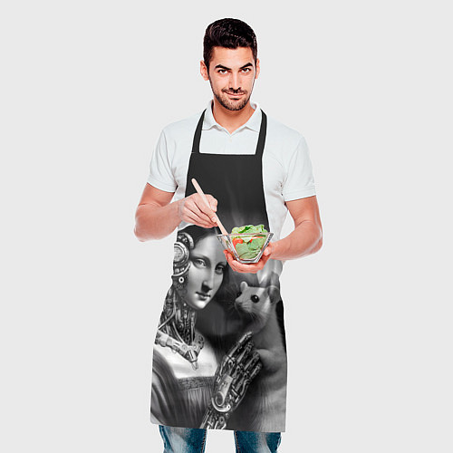 Фартук Cecilia Gallerani - the lady with the ermine cyber / 3D-принт – фото 2