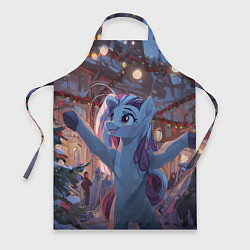 Фартук Лошадка наслаждается новым годом