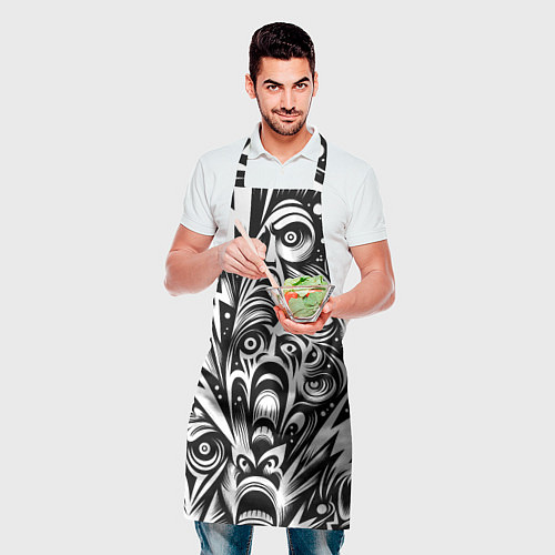 Фартук Lightnings and faces - ai art fantasy / 3D-принт – фото 2