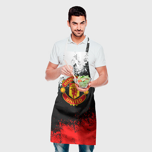 Фартук Манчестер Юнайтед краски всплеск / 3D-принт – фото 2