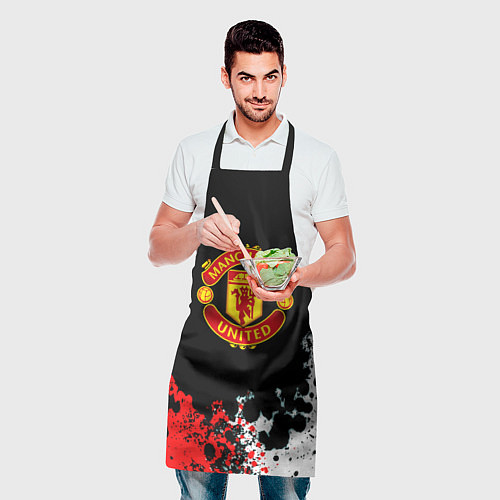 Фартук Манчестер Юнайтед краски абстрактные / 3D-принт – фото 2