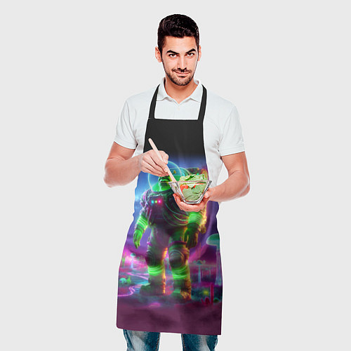 Фартук Космонавт Шрук в неоновом скафандре на загадочной / 3D-принт – фото 2
