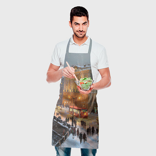 Фартук Предновогодний Санкт-Петербург / 3D-принт – фото 2