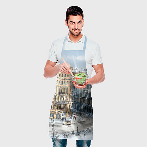 Фартук Зимняя улица Питера / 3D-принт – фото 2