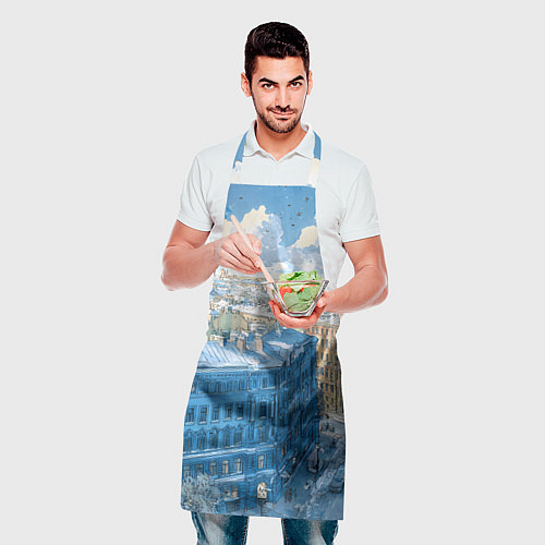 Фартук Зимний утренний Питер / 3D-принт – фото 2