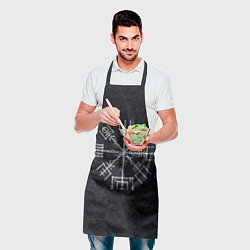 Фартук кулинарный Мистический компас рун вегвизир, цвет: 3D-принт — фото 2