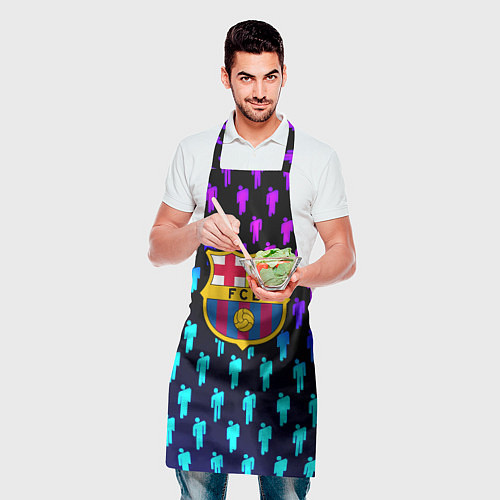 Фартук Barcelona люди градиент неон / 3D-принт – фото 2