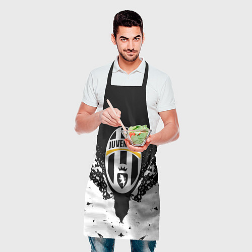 Фартук Ювентус краски всплеск текстура / 3D-принт – фото 2