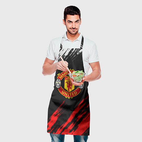 Фартук Манчестер Юнайтед x Ювентус краски / 3D-принт – фото 2