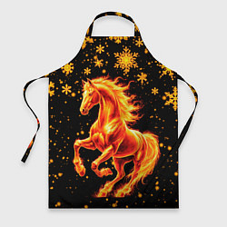 Фартук кулинарный Пылающая лошадь, цвет: 3D-принт