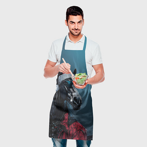 Фартук Лошадь в новогоднем стиле / 3D-принт – фото 2