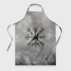Фартук Мистический ворон в руническом компасе вегвизир