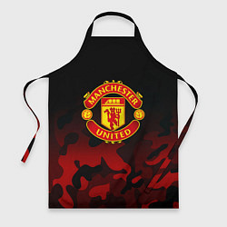 Фартук кулинарный Манчестер Юнайтед камуфляж текстура, цвет: 3D-принт
