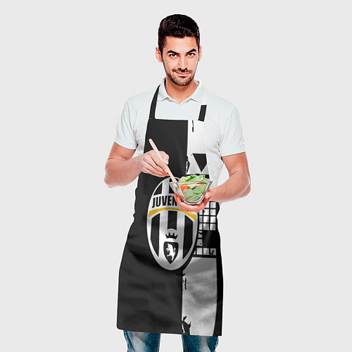 Фартук Ювентус геометрия белая / 3D-принт – фото 2