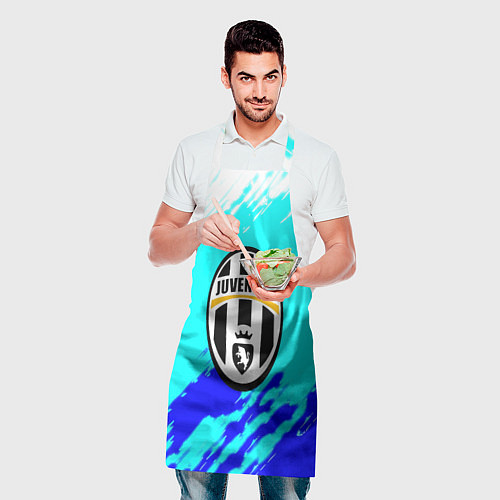 Фартук Ювентус краски штрихи текстура / 3D-принт – фото 2