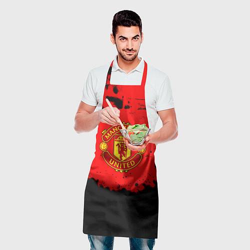 Фартук Манчестер Юнайтед краски брызги / 3D-принт – фото 2