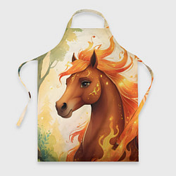 Фартук кулинарный Милая огненная лошадь, цвет: 3D-принт