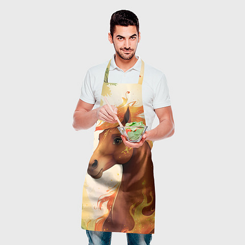 Фартук Милая огненная лошадь / 3D-принт – фото 2