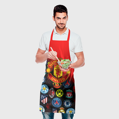 Фартук Манчестер Юнайтед логотипы команд / 3D-принт – фото 2