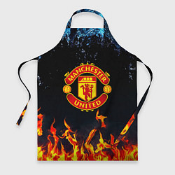 Фартук кулинарный Манчестер Юнайтед лёд и огонь, цвет: 3D-принт