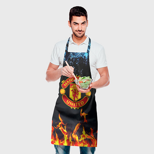 Фартук Манчестер Юнайтед лёд и огонь / 3D-принт – фото 2