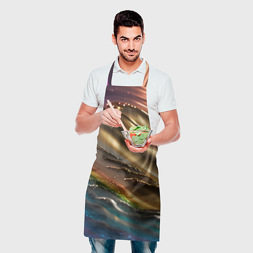 Фартук Переливающийся расплавленный металл / 3D-принт – фото 2