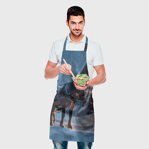 Фартук Лошадь у избы / 3D-принт – фото 2