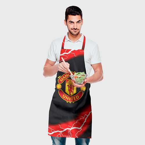 Фартук Манчестер Юнайтед шторм молнии / 3D-принт – фото 2