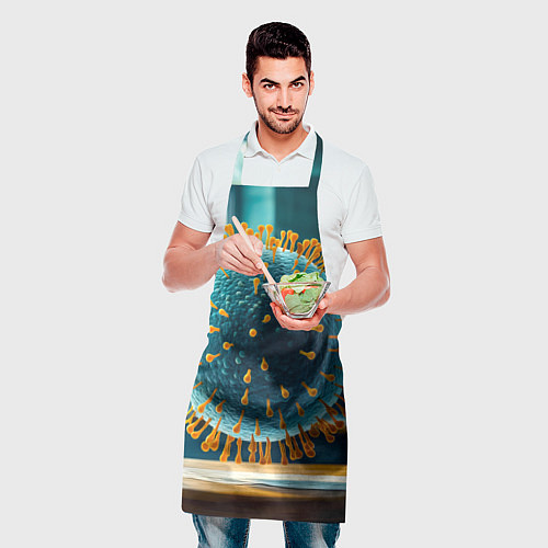 Фартук Вирус в лаборатории / 3D-принт – фото 2