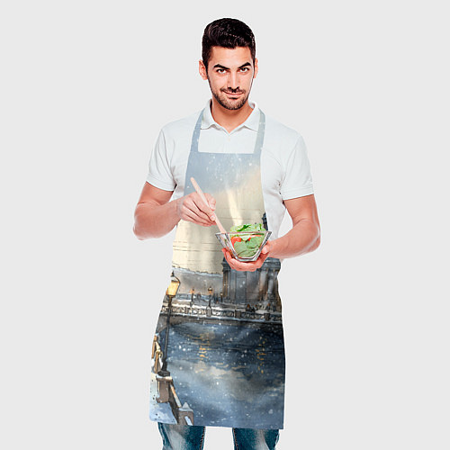 Фартук Санкт-Петербург снежный день / 3D-принт – фото 2