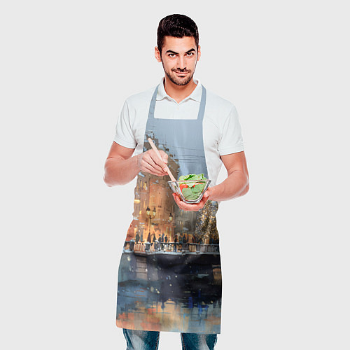 Фартук Снежный вечер в Питере / 3D-принт – фото 2