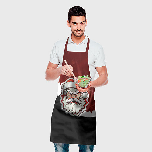 Фартук Злой дед мороз красный и черный / 3D-принт – фото 2