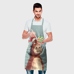Фартук кулинарный Недовольная лошадка, цвет: 3D-принт — фото 2