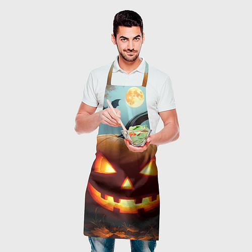 Фартук Хэллоуинский лес с тыквой / 3D-принт – фото 2