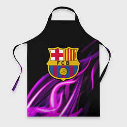 Фартук Барселона неоновый огонь текстура