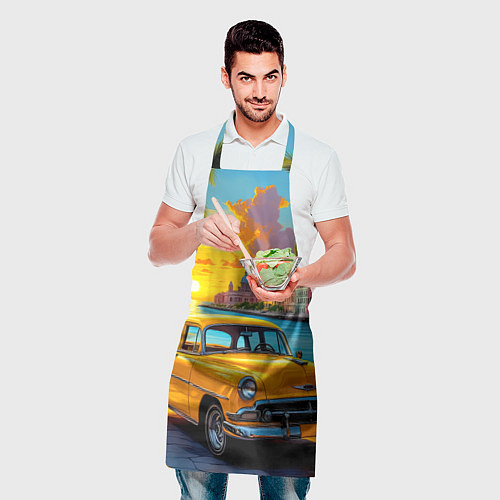 Фартук Золотой закат над набережной / 3D-принт – фото 2