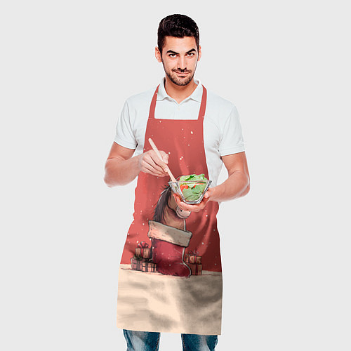 Фартук Лошадка в новогоднем сапоге / 3D-принт – фото 2