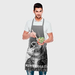 Фартук кулинарный Кобейн в очках, цвет: 3D-принт — фото 2