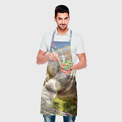 Фартук кулинарный Радужный единорог, цвет: 3D-принт — фото 2